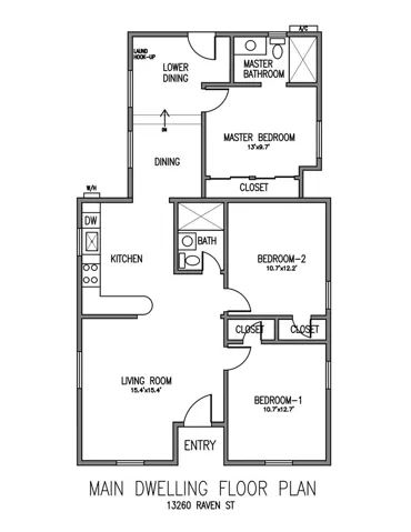 Main Dwelling floorplan