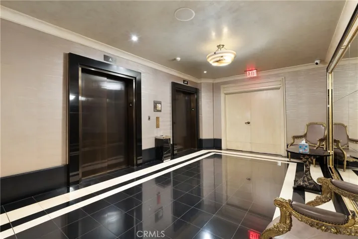 High security building with elevator access to designated floors