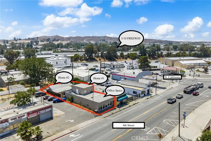 Listing includes office, upstairs living space, and back hoome.