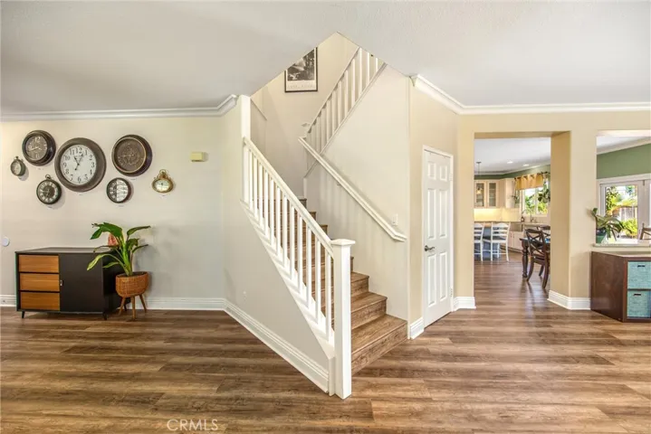 Lower half of stairway and landing