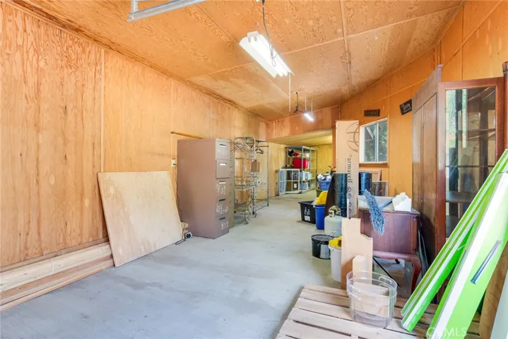 inside the storage shed