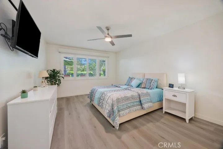 Primary Bedroom with New Ceiling Fan
