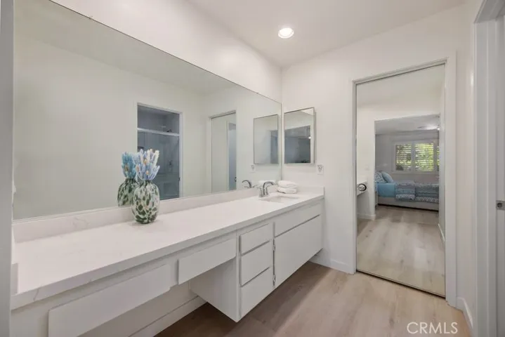 Primary Vanity with New Quartz Counter & Fixture