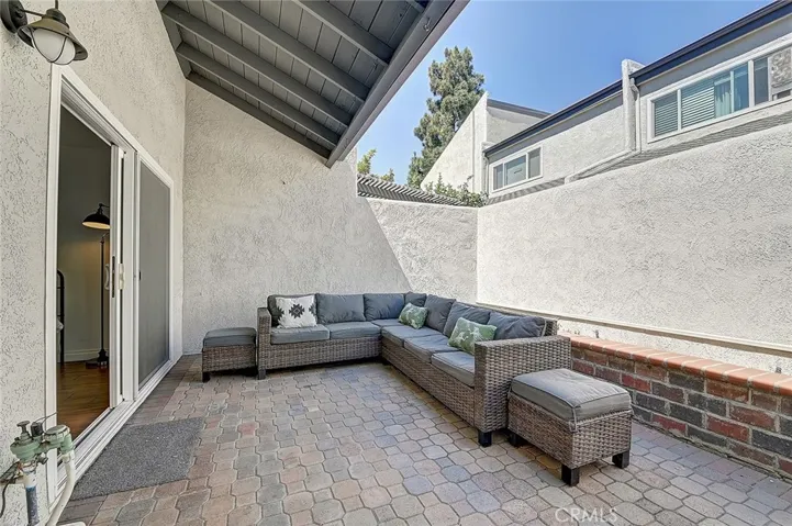 Private back patio