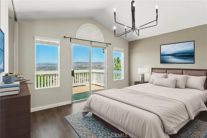Primary Bedroom w/ Spectacular Views (virtually staged)