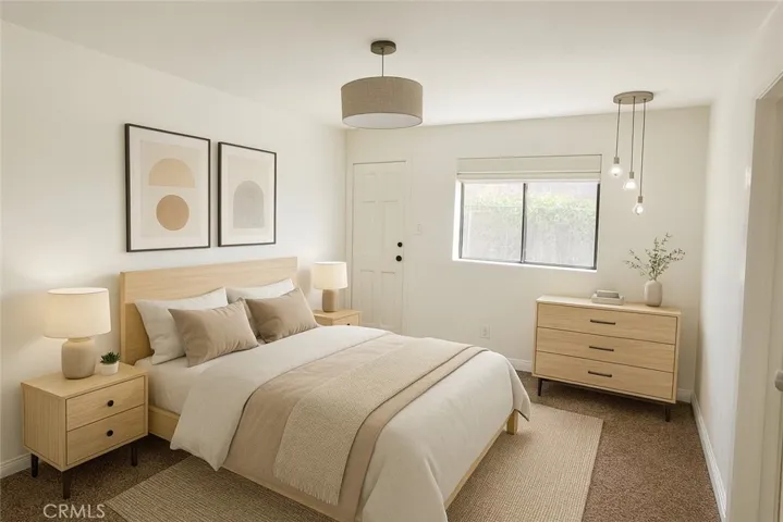 Virtually staged bedroom 1