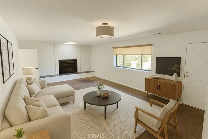 Virtually staged living room