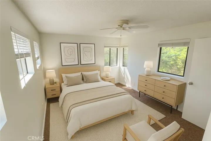 Virtually staged bedroom 4