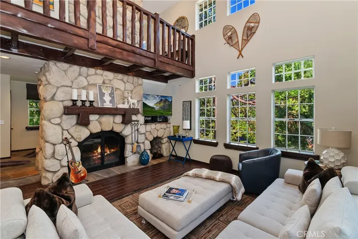 Fire in fireplace is digitally altered, not a real fire