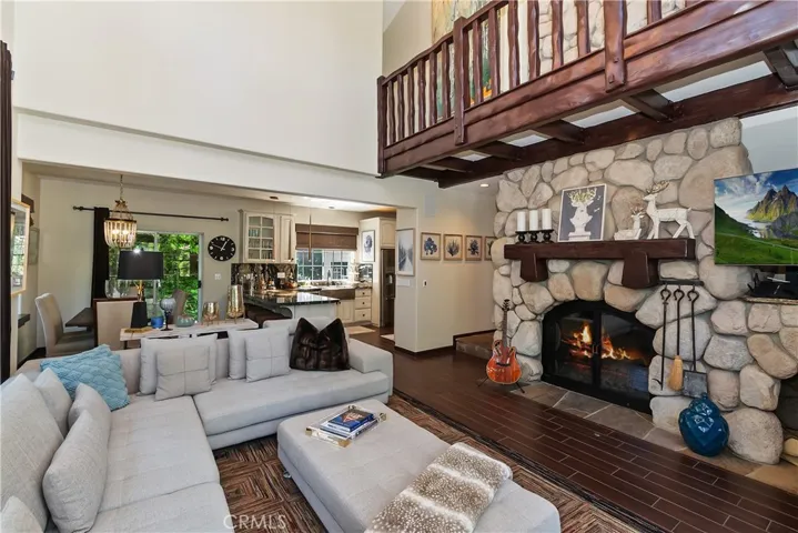 Fire in fireplace is digitally altered, not a real fire