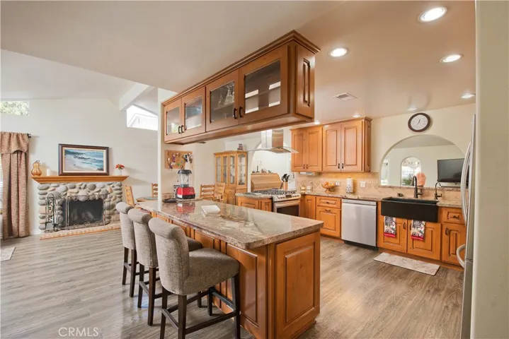 Custom kitchen with custom cabinets