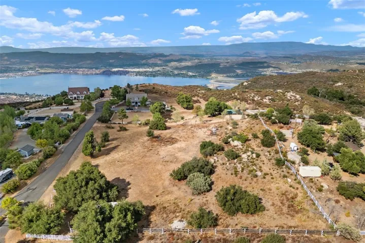 Looking down and to the east into lot. Property is also located in a gated Cul-de-sac for even more privacy.