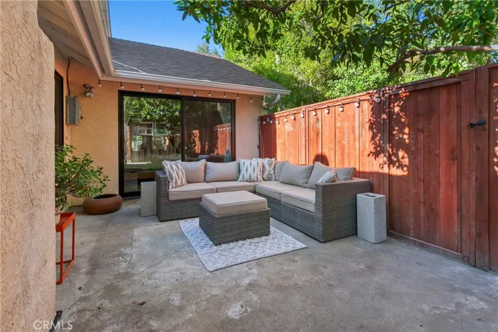 Private patio of master bedroom