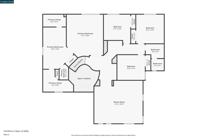 Upstairs Floorplan