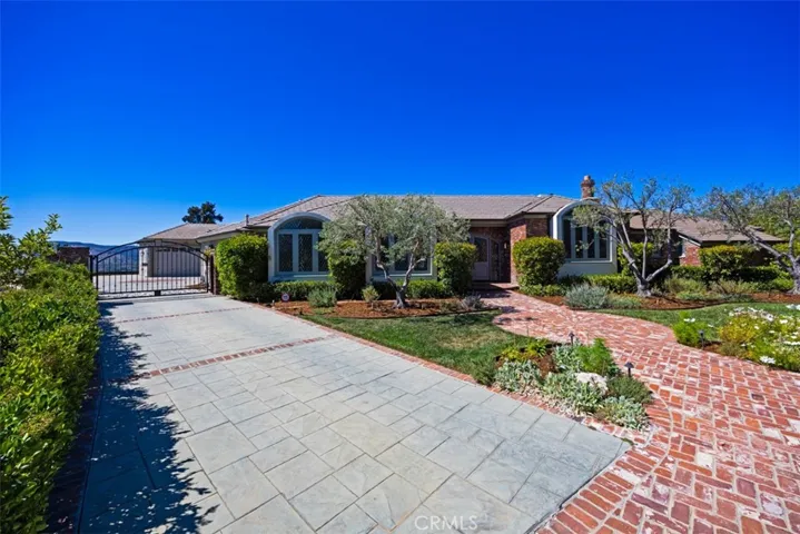 Long gated driveway