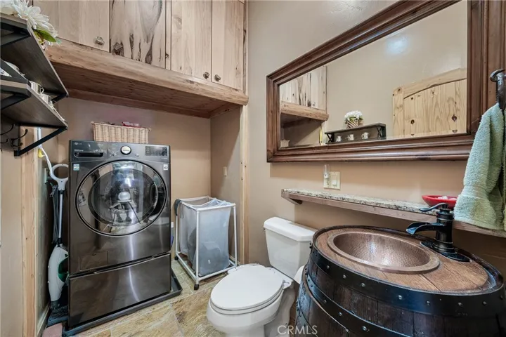 Down Stairs Half Bath with Laundry