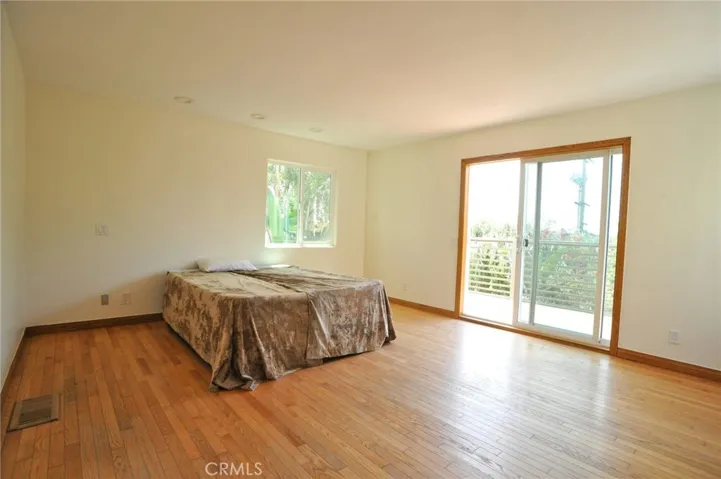 Glass door to private balcony