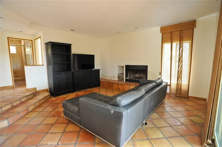 Family room with doors to outside deck