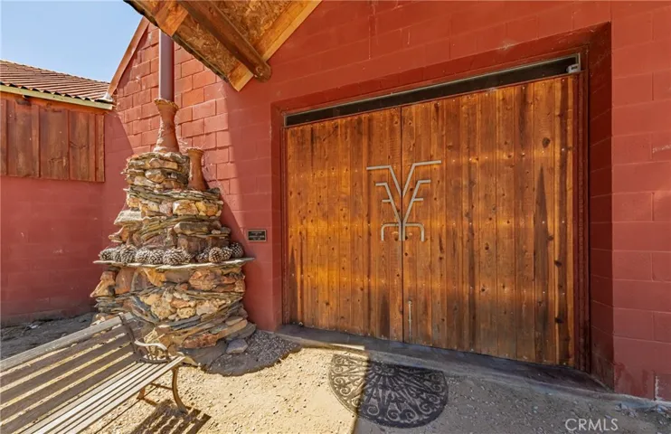 Chimney at winery entry