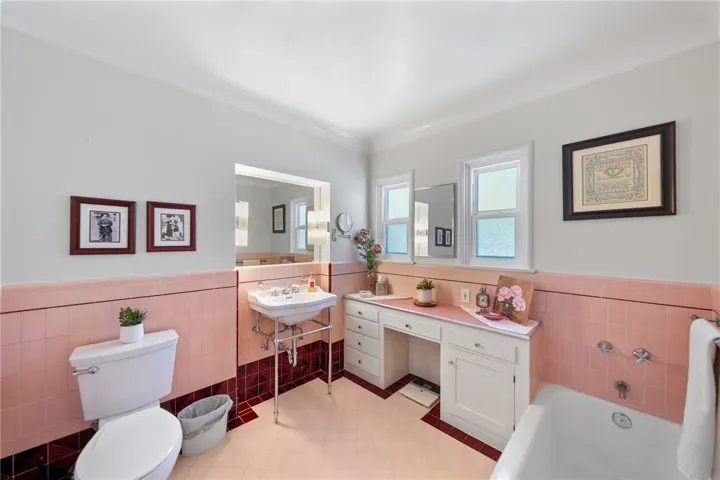 Timeless hall bath with separate tub and shower