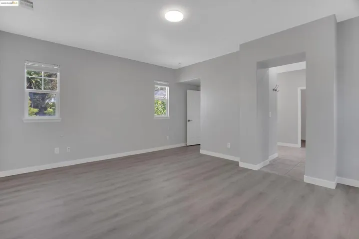 Spare room with light wood finished floors