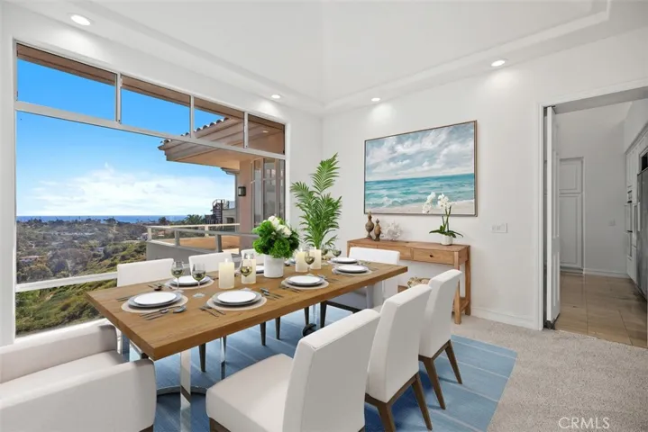 Formal Dinning room with Ocean Views-Virtually staged