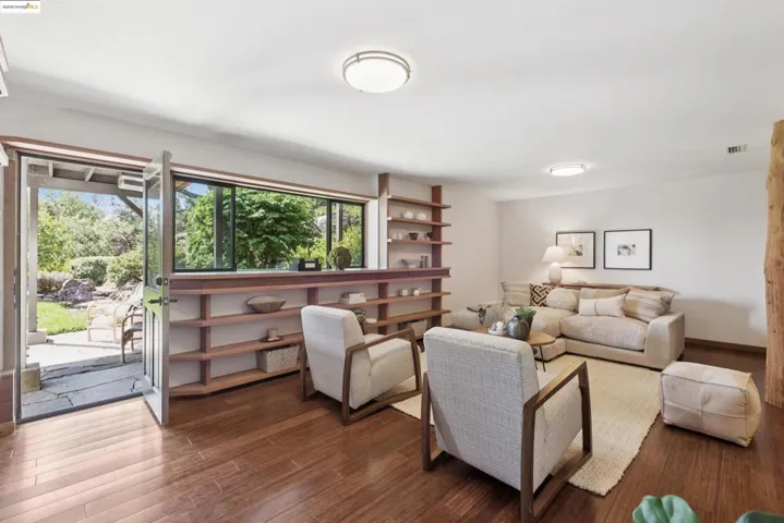 Living area featuring wood finished floors