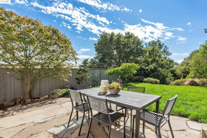 View of patio with outdoor dining space