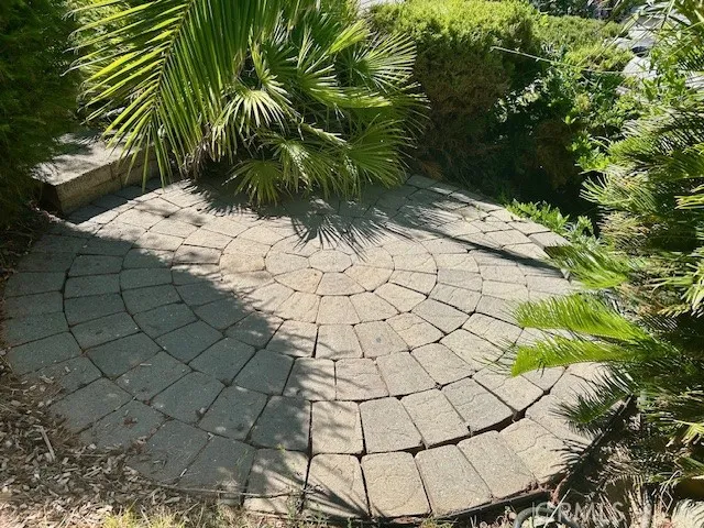 circular patio for fountain or hot tub