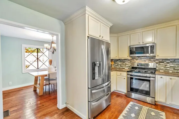 Kitchen looking into dining room
