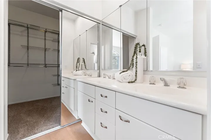 View into the very generously sized walk-in closet