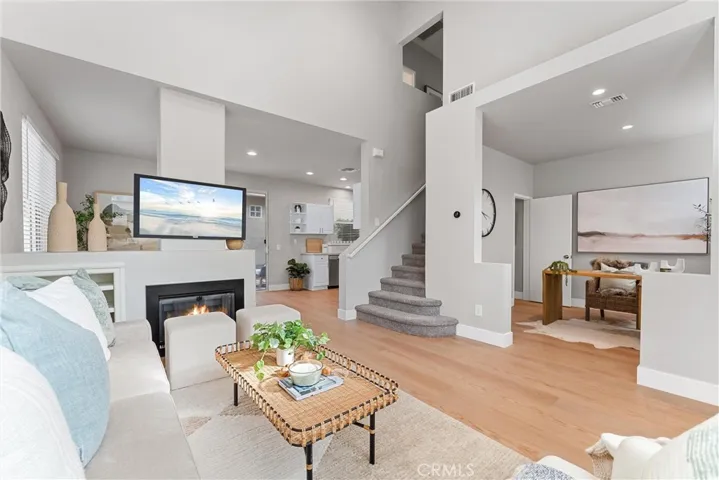 View of Living Room and into the den/study