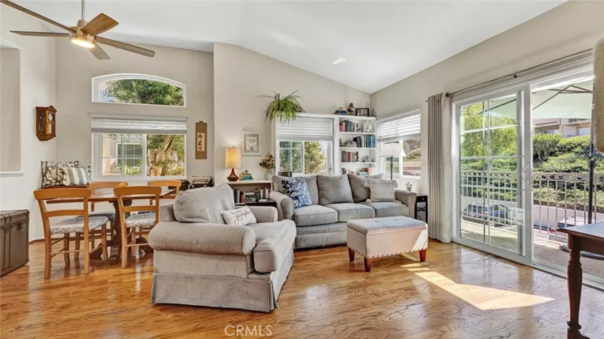 Beautiful hardwood floors in living area