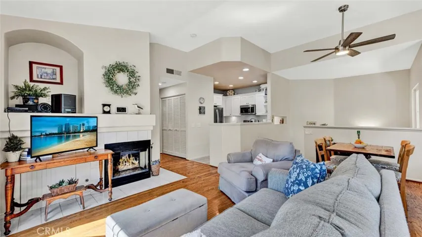 Vaulted ceilings and many windows for bright living