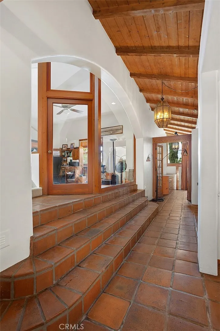 Office with glass wall and private entrance