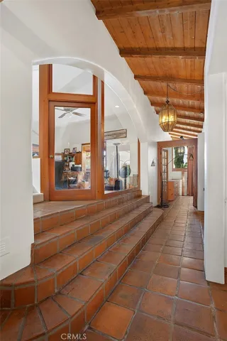 Office with glass wall and private entrance