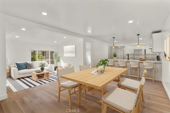 Beautifully Staged Living room 15621 Beach Blvd Space 108, Westminster. Staged photo