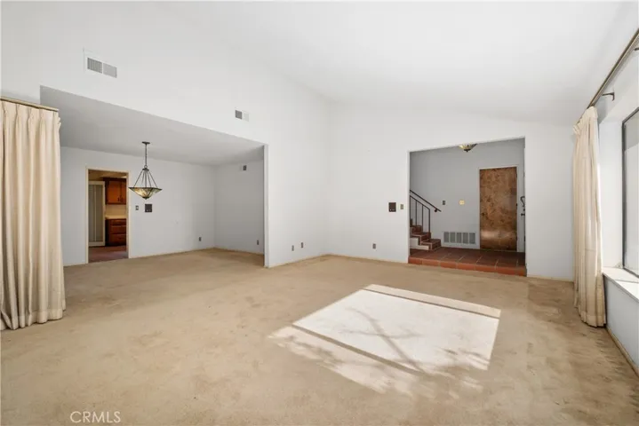 View into formal dining room