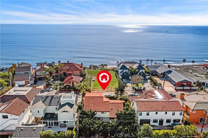 Drone view close proximity to beach