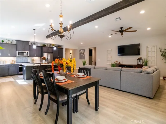 Open concept living kitchen area.