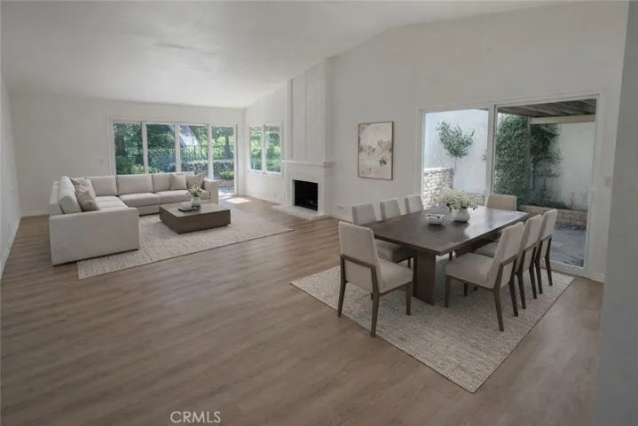 Living + Dining, Virtually Staged/Enhanced