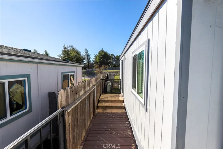 Small deck outside the primary bedroom.