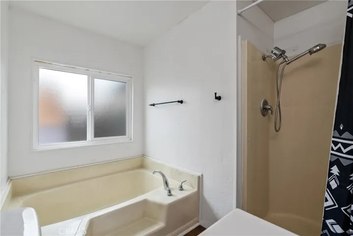 Separate shower and a soaking tub will have you relaxing a the end of the day.