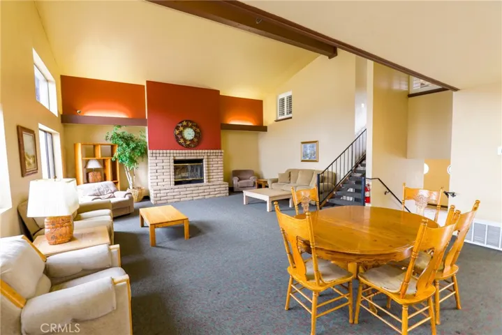 Walking into the clubhouse you find a large room for gathering with comfy couches and chairs.