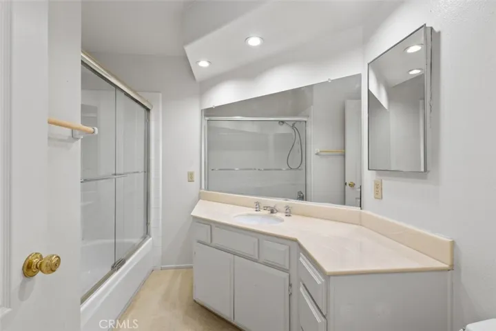 The second (upstairs) bathroom.
