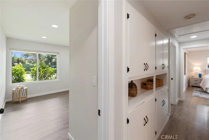 The hallway has great storage!