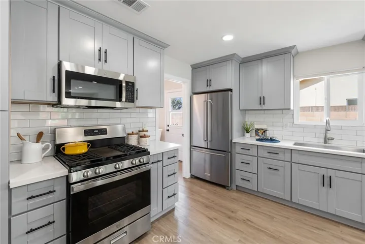 The kitchen is spacious