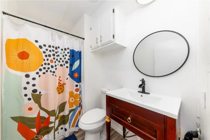 Guest Bathroom-new dual flush toilet, sink, faucet, and vanity.