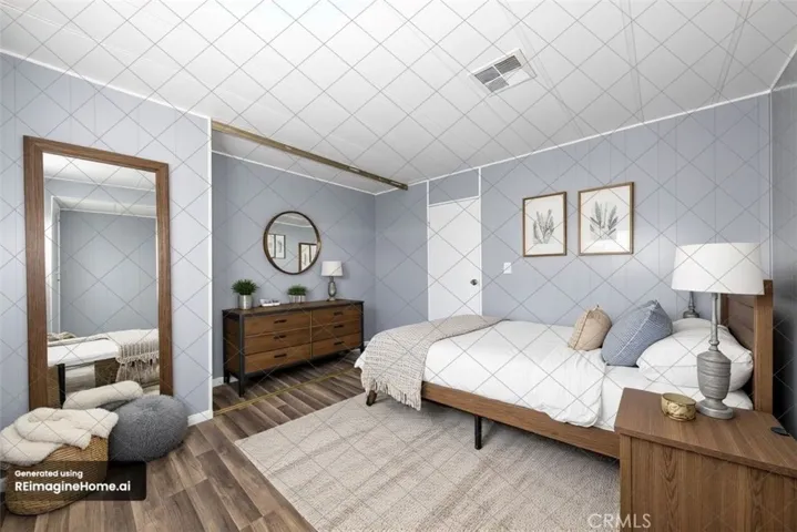 Guest Bedroom-virtually enhanced with staging