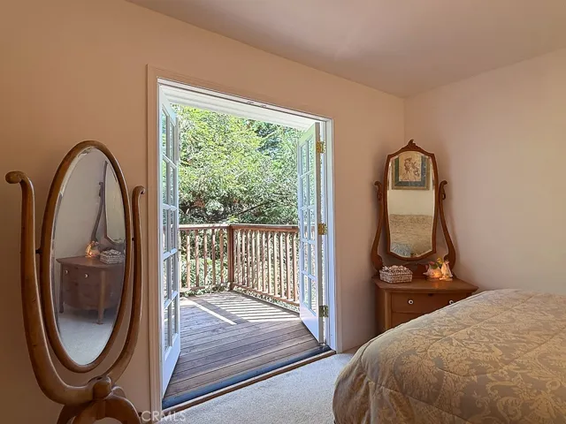 French Doors out to deck from Guest Bedroom